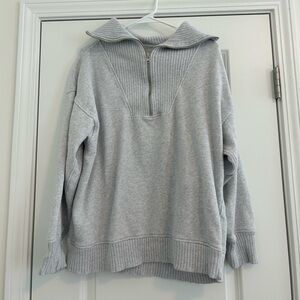 Aerie Light Gray Textured Sweater